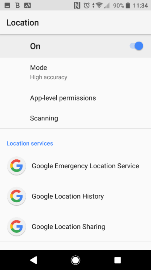 Android Location Settings
